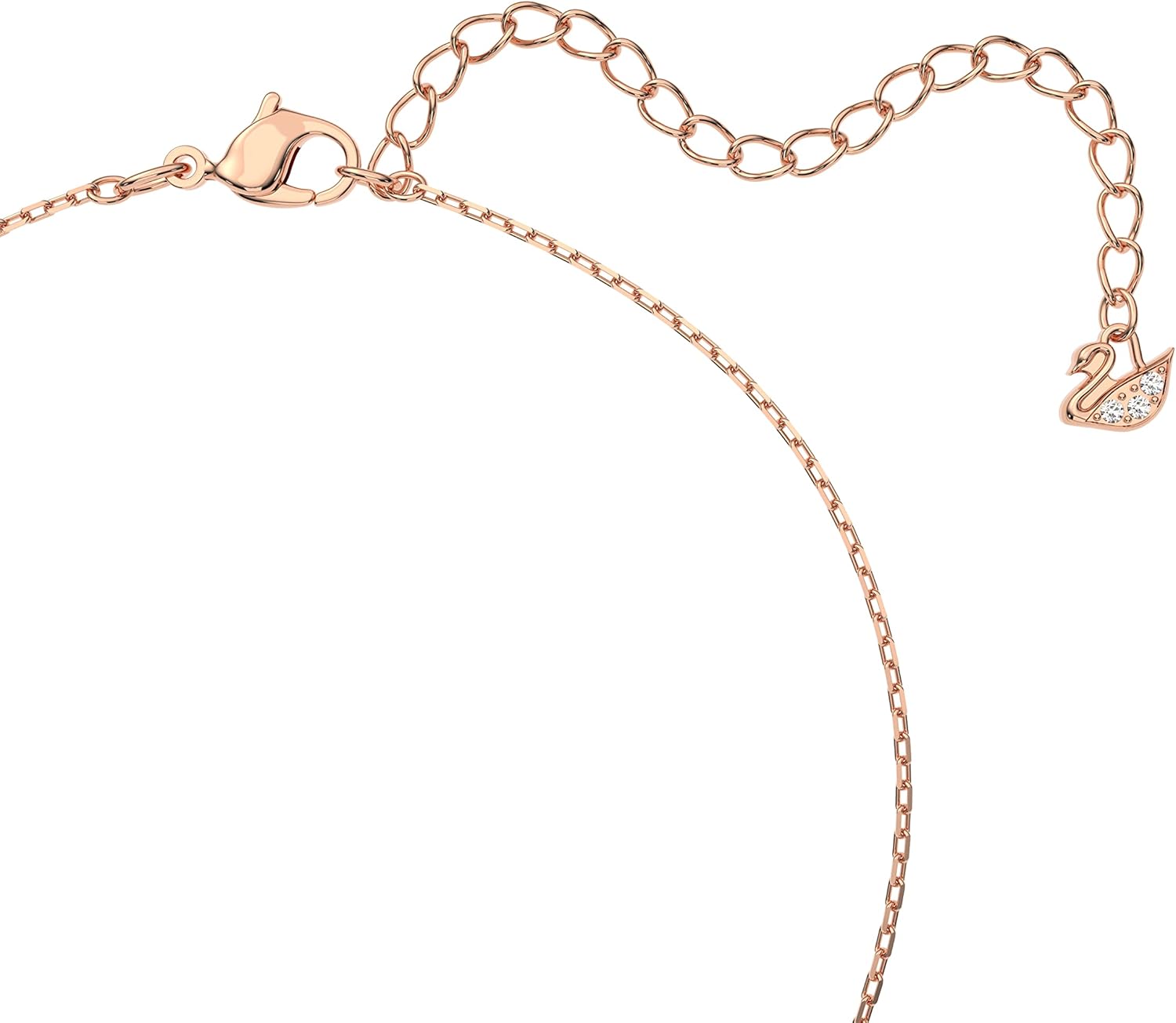 Modern brass swan jewelry set with blue, pink, and clear crystal stones