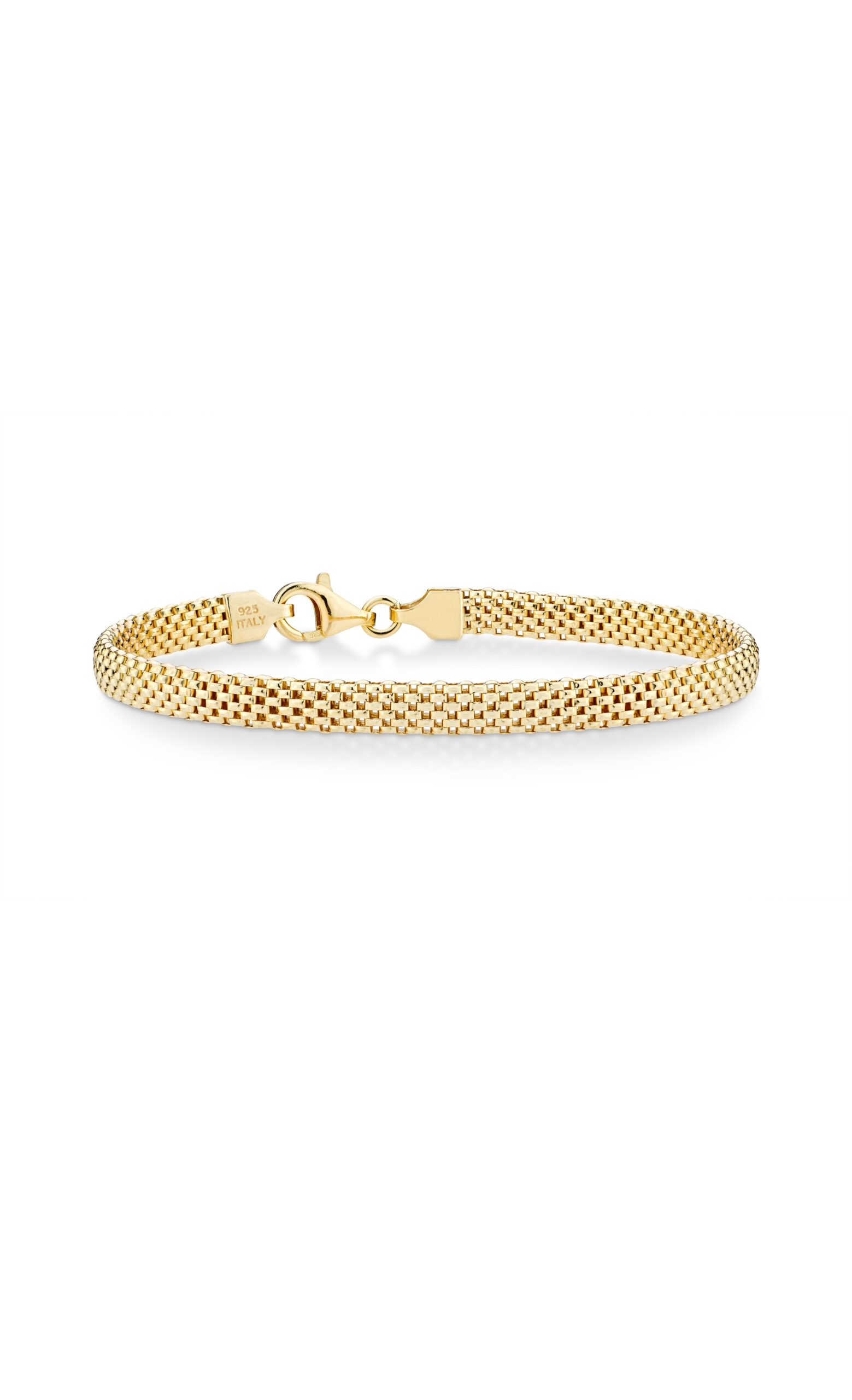 Sterling silver Byzantine chain bracelet with interlocking link design, handmade Italian craftsmanship