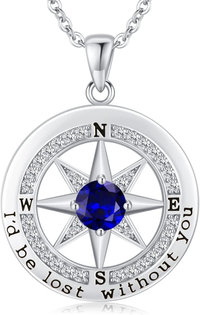 Compass Pendant Necklace for Anniversary & Valentine's