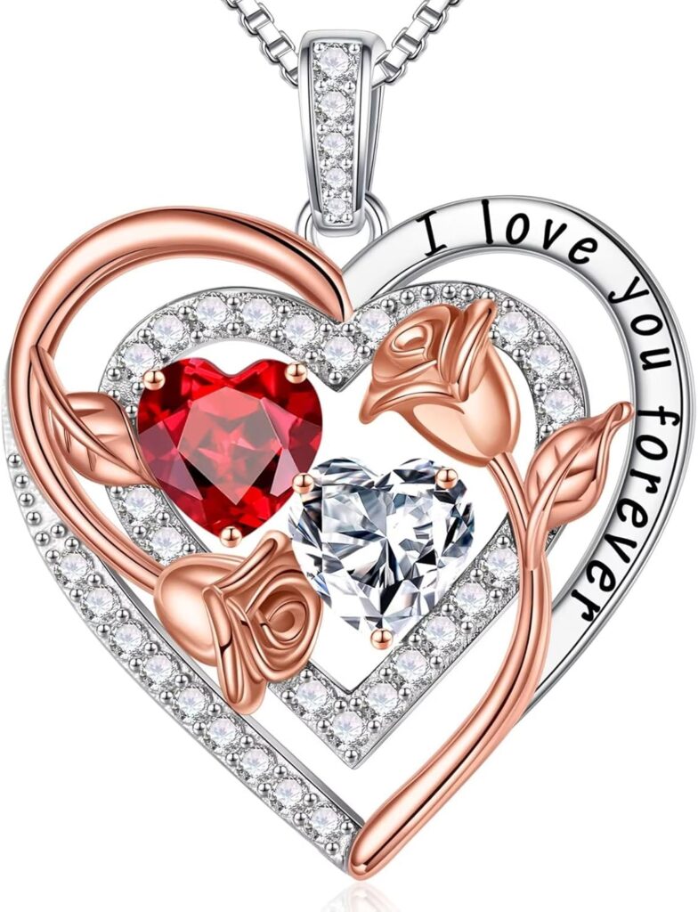 Sterling Silver Birthstone Necklace for Mother's Day 2026