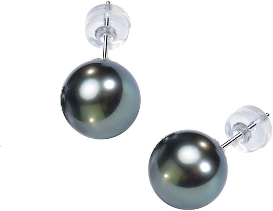 Tahitian Black Pearl Stud Earrings for Anniversary 2025