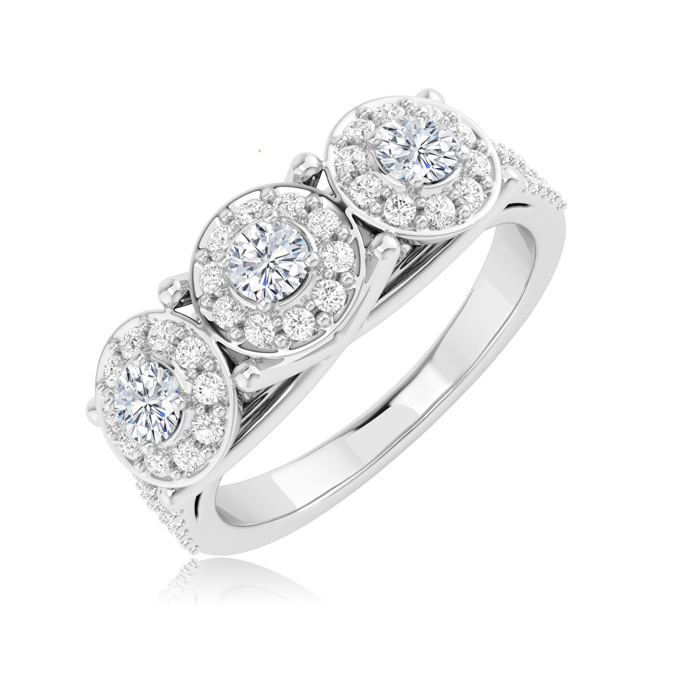 Classic lab-grown diamond solitaire engagement ring in 14k gold with prong setting, round cut diamond