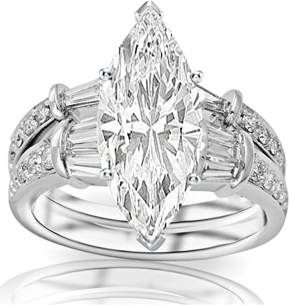 Marquise Diamond Engagement Ring Set 2026