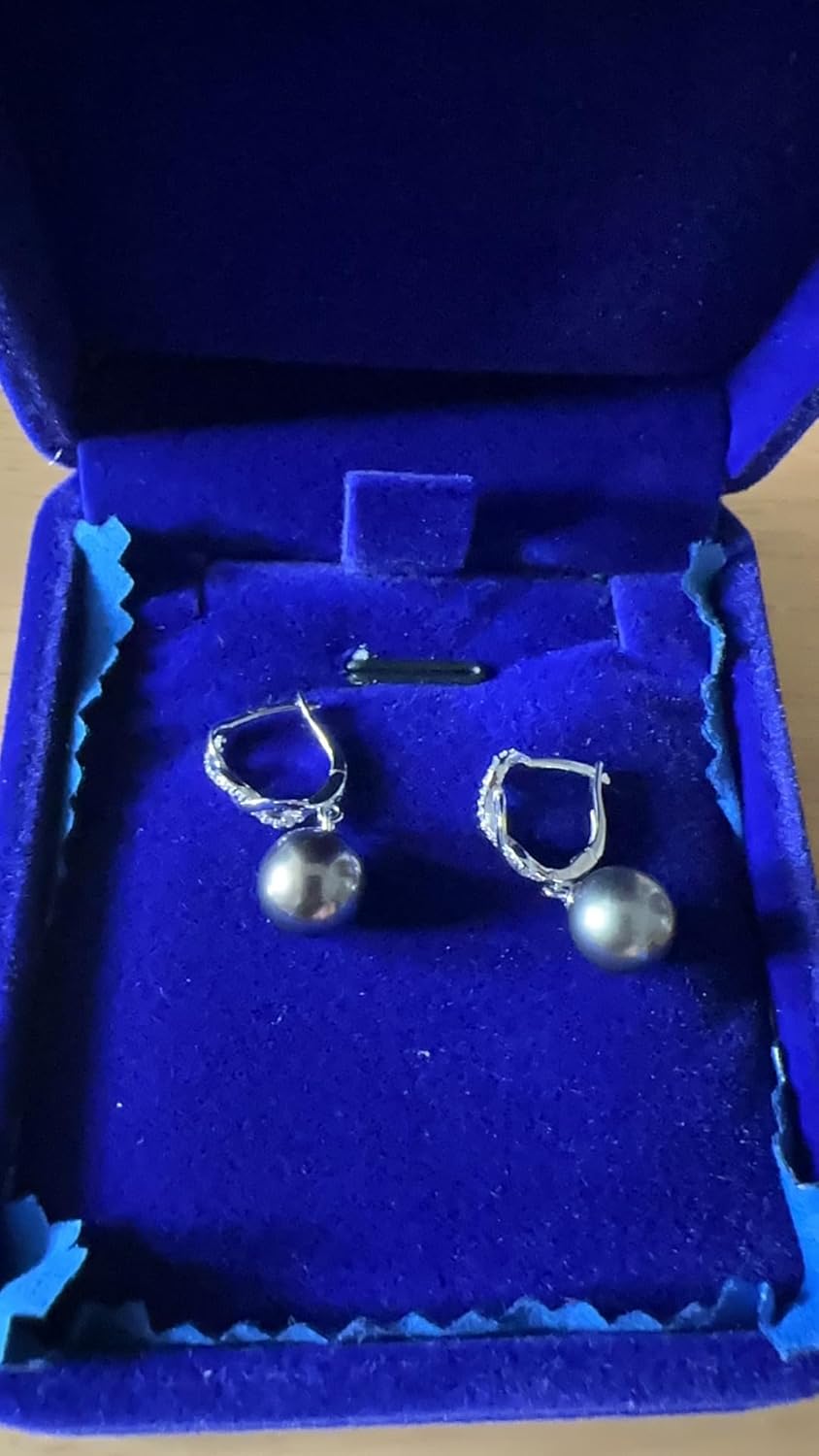 Sterling silver pearl drop earrings with romantic dangling design, 2-3 inches long