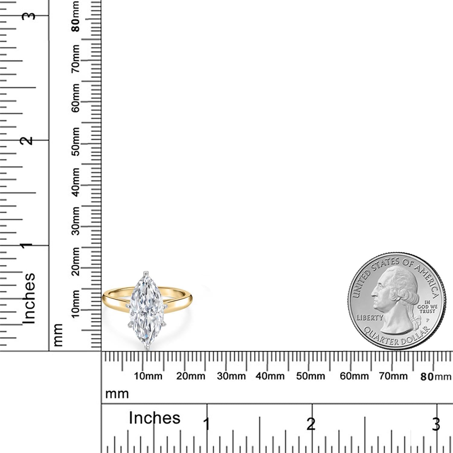 14K two-tone gold solitaire engagement ring with certified lab-grown diamond, classic prong setting