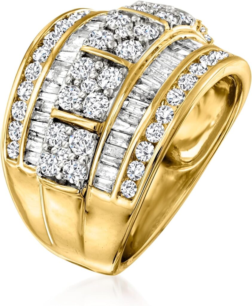 Ross-Simons Diamond Multi-Row Ring in 14kt Yellow Gold
