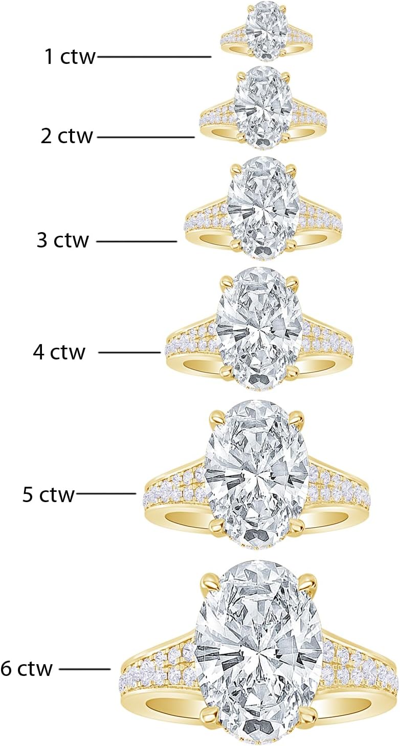 Oval lab-grown diamond vintage engagement ring in 14k gold, D-E color VS1-VS2 clarity