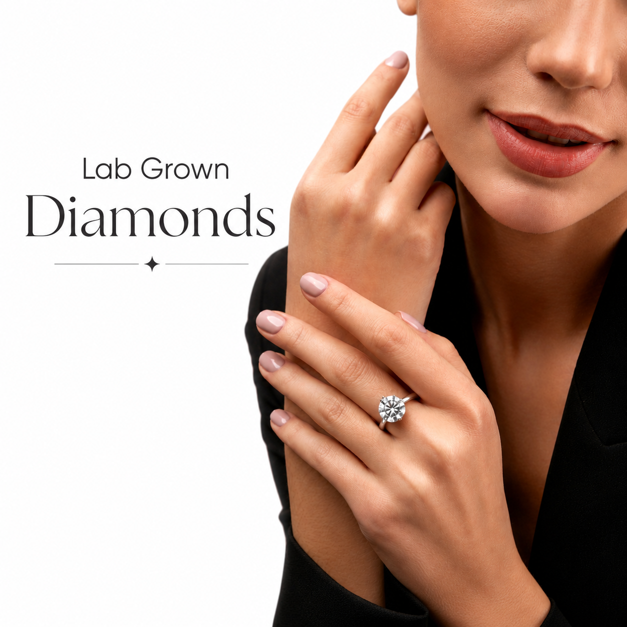 14K white gold emerald cut lab diamond 5 stone wedding band ring with classic band design