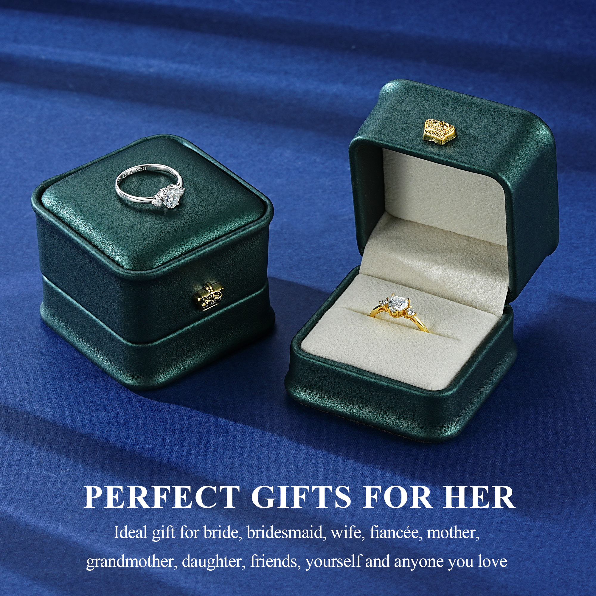 Sterling silver heart cut moissanite engagement ring with brilliant sparkle, romantic style