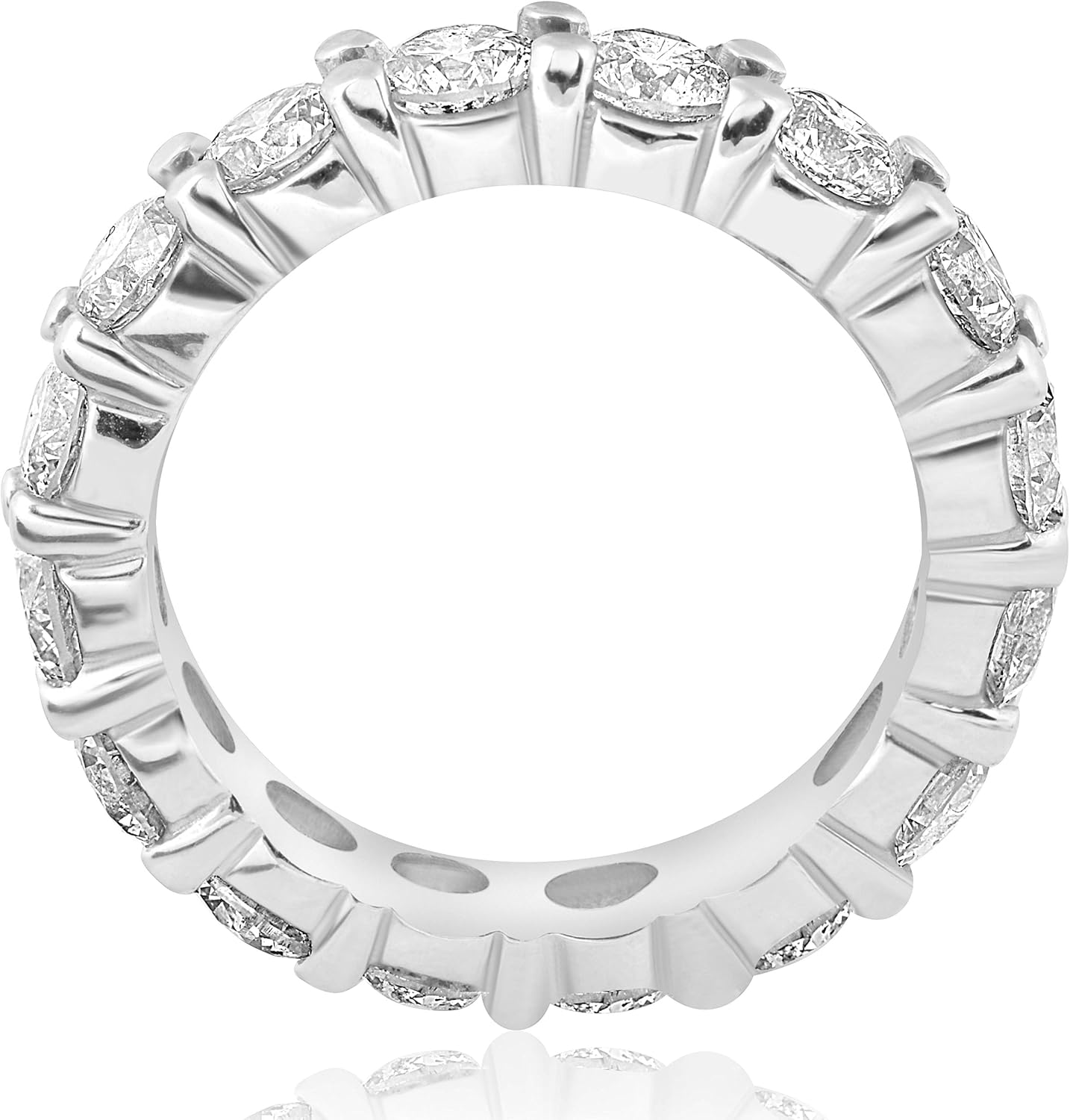 4 carat diamond eternity wedding ring in 14K white gold with classic band design