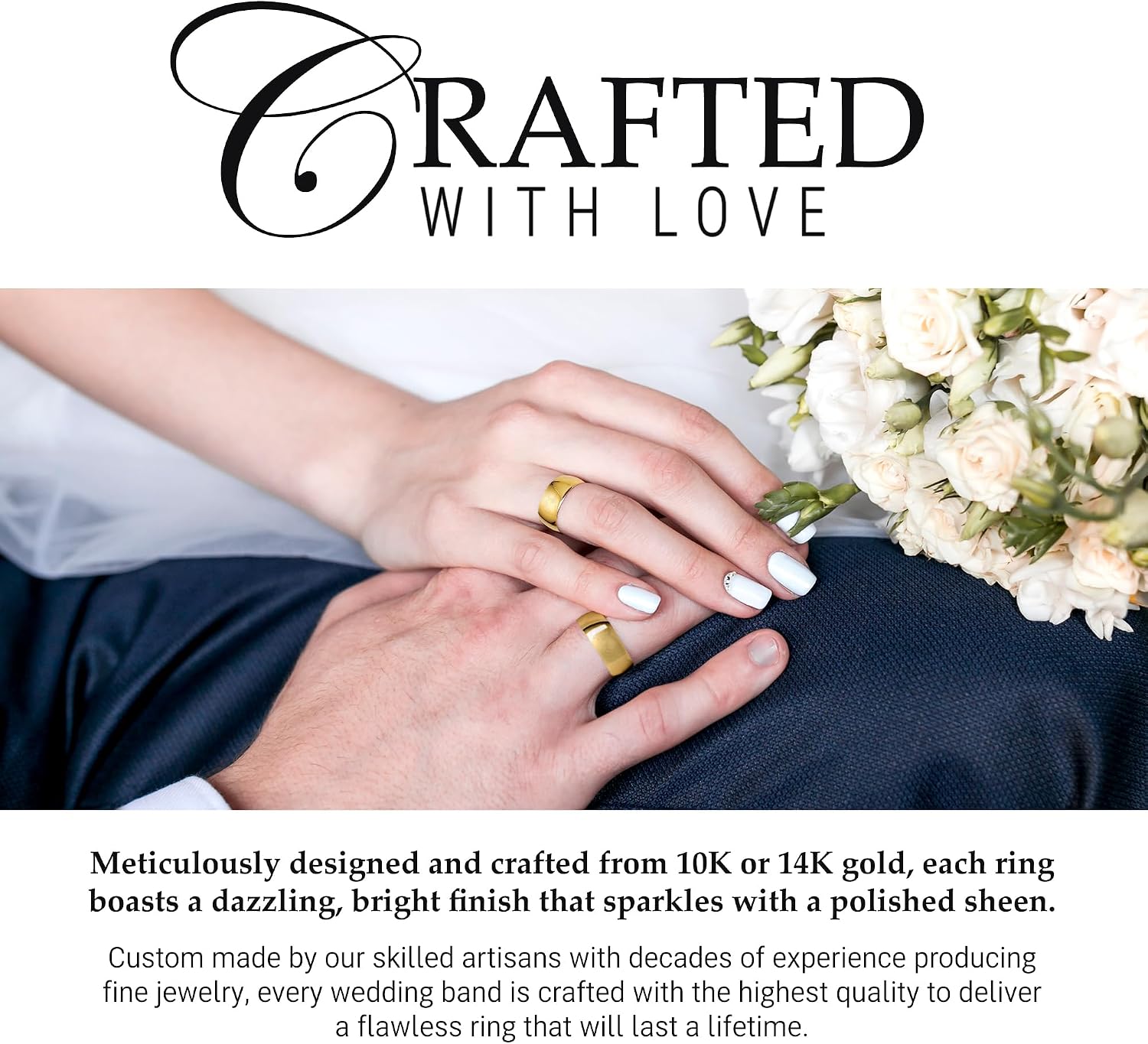 8mm solid gold wedding band with comfort fit in classic style, available in 10k and 14k gold