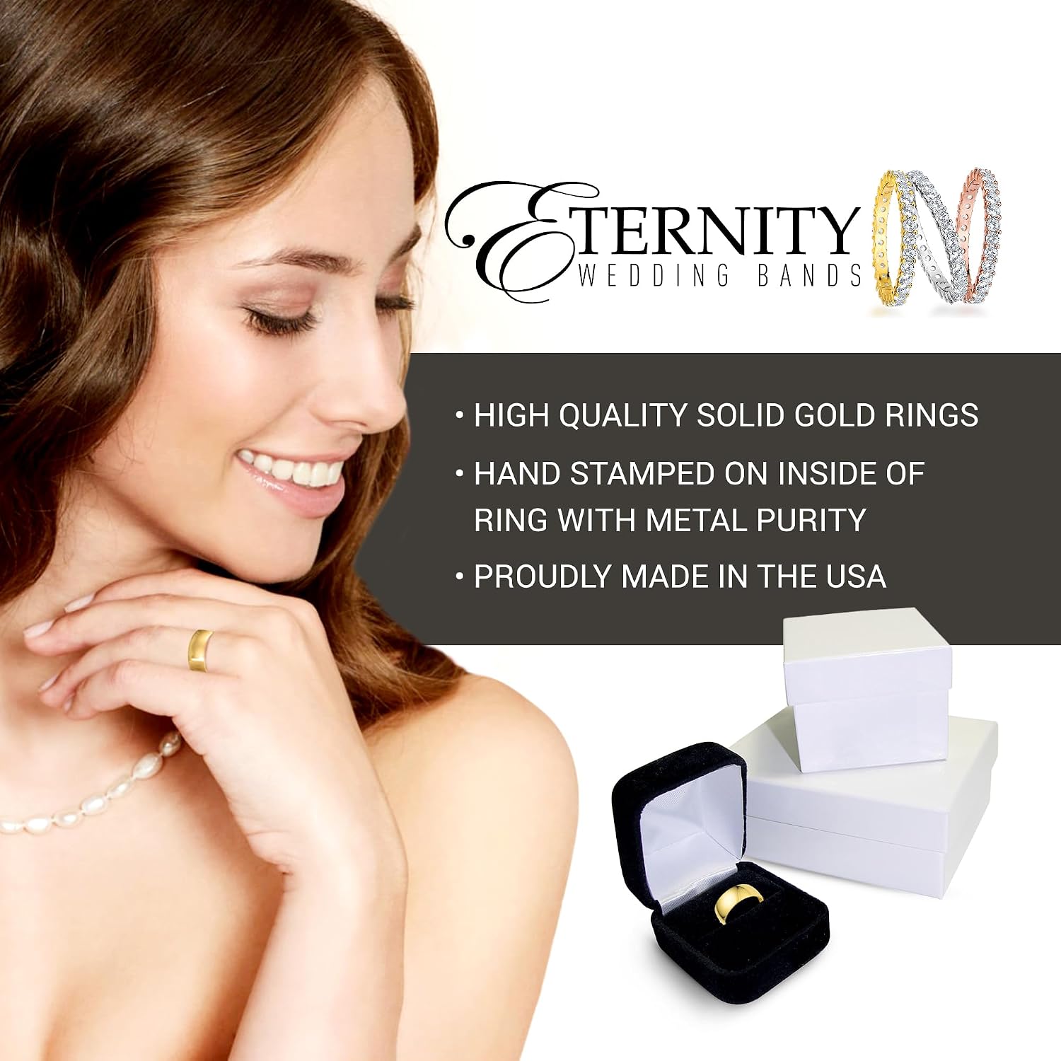 8mm solid gold wedding band with comfort fit in classic style, available in 10k and 14k gold