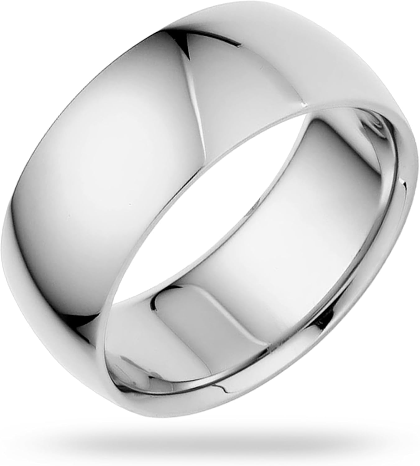 8mm solid gold wedding band with comfort fit in classic style, available in 10k and 14k gold