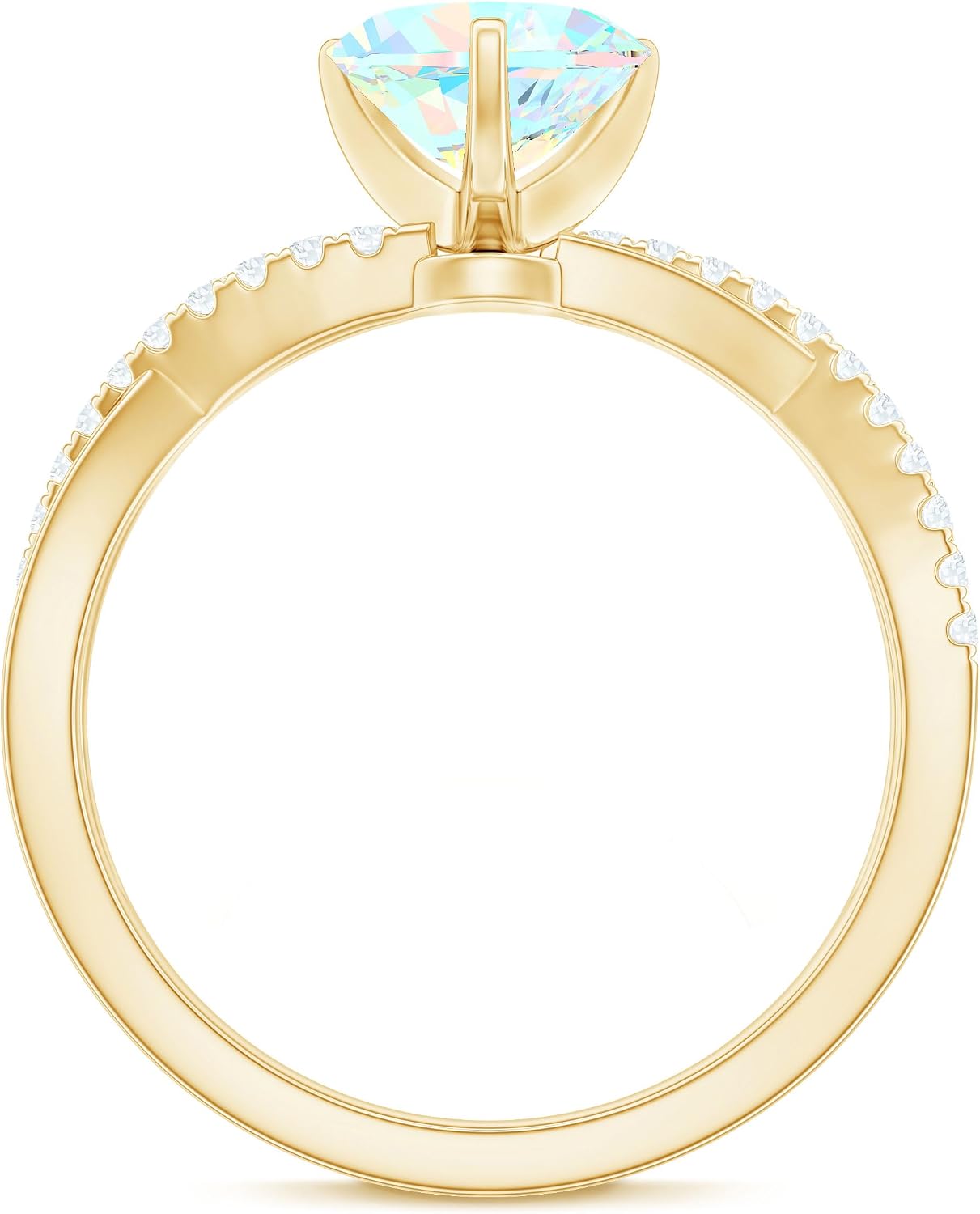 Sterling silver engagement ring featuring a heart-shaped Ethiopian opal stone with diamond accents, modern fine jewelry design