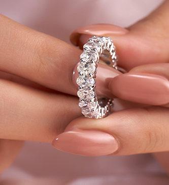Lab-grown diamond solitaire engagement ring in white, yellow, or rose gold with customizable carat weight