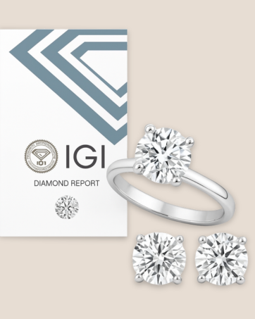 14K yellow gold lab-grown diamond solitaire stud earrings with four-prong setting, classic minimalist style