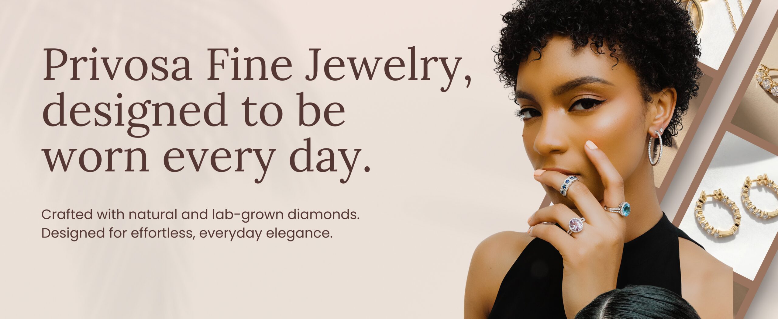 Small modern diamond hoop earrings in 14k gold with lab-grown diamonds, jewelry gift for women