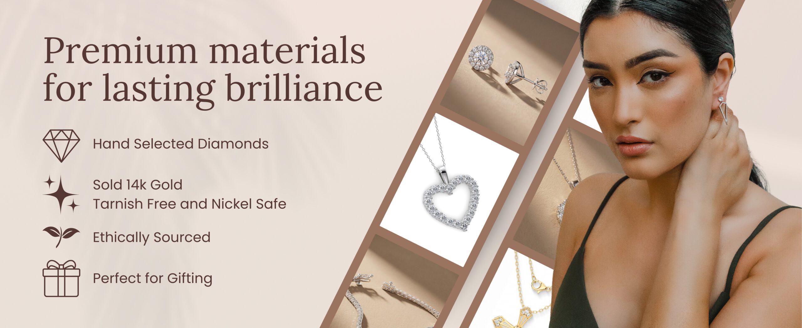 Small modern diamond hoop earrings in 14k gold with lab-grown diamonds, jewelry gift for women