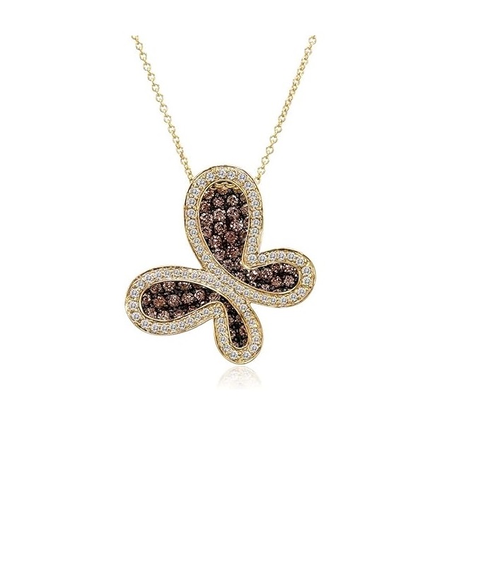 14k yellow gold sunflower pendant necklace with chocolate diamonds and citrine stones, 20-inch chain with lobster claw clasp