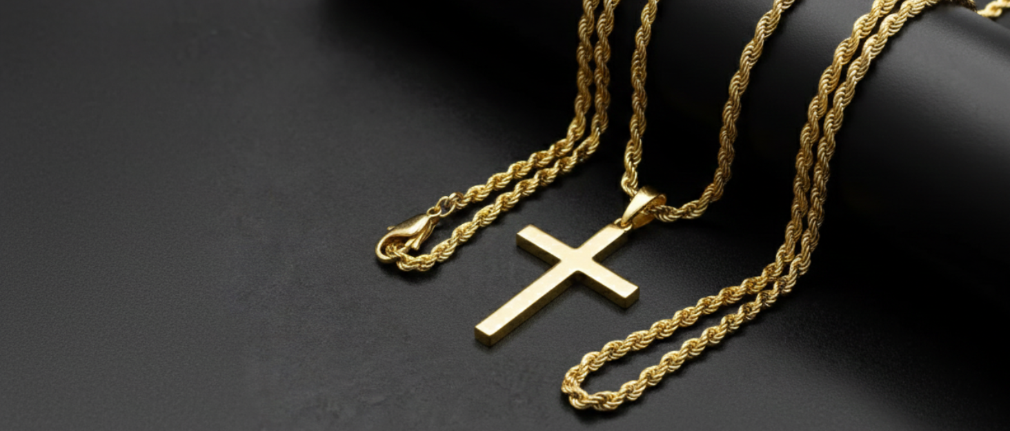 Solid 10K yellow gold rope chain necklace with diamond cut texture and lobster claw clasp, available in multiple widths