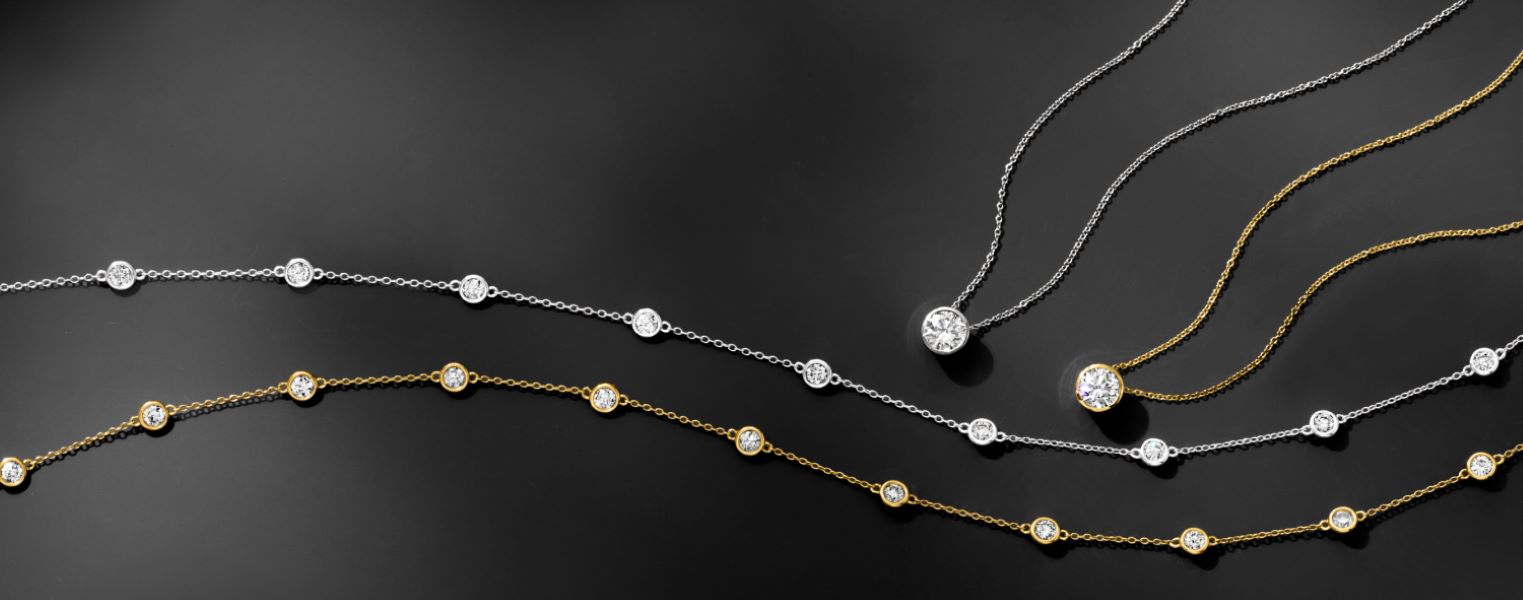 18kt yellow gold graduated Cuban-link necklace with polished finish