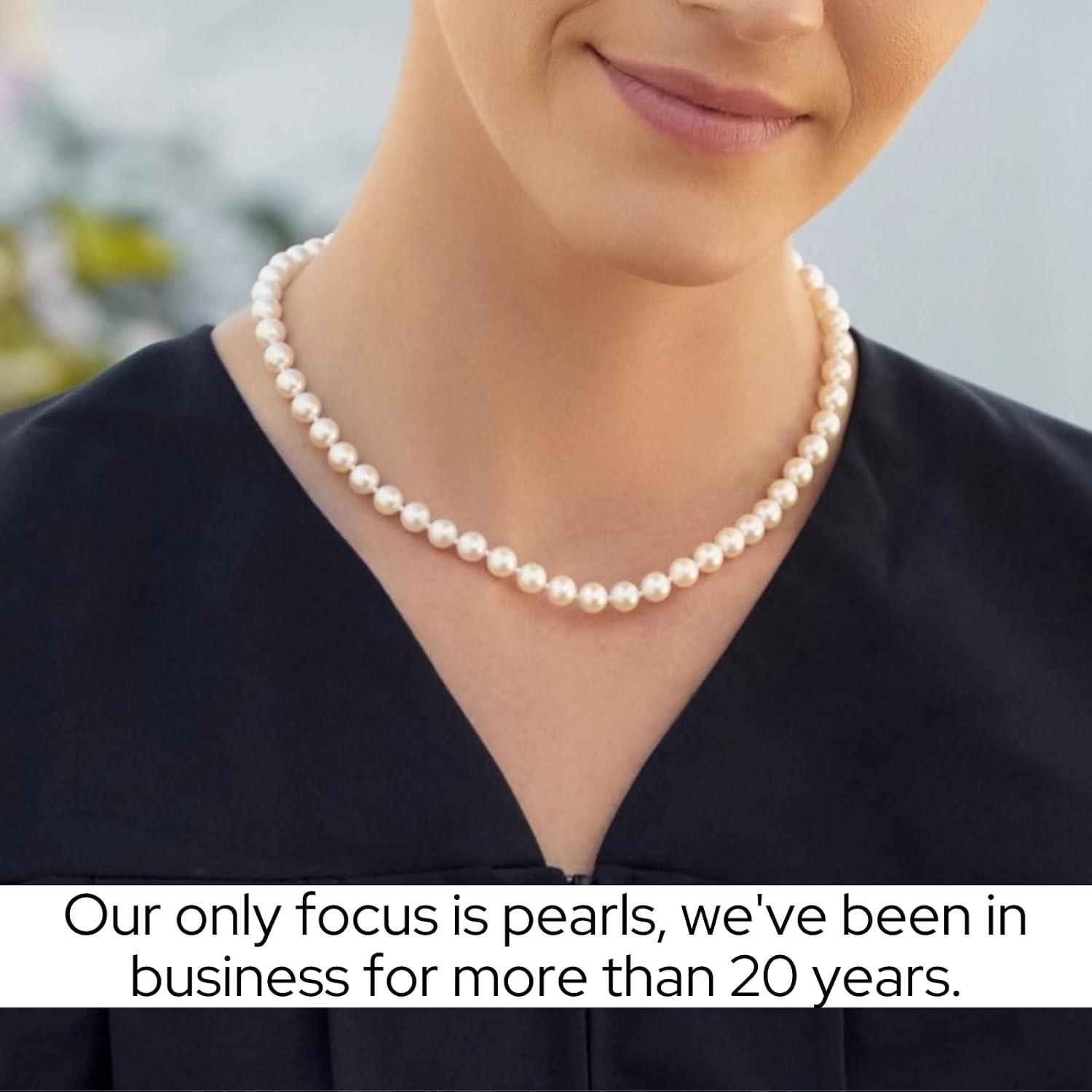 Japanese Akoya pearl pendant necklace with 14K gold chain, classic white cultured pearl on delicate gold setting